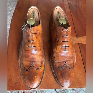 Elegant Tan Leather Derby Shoes